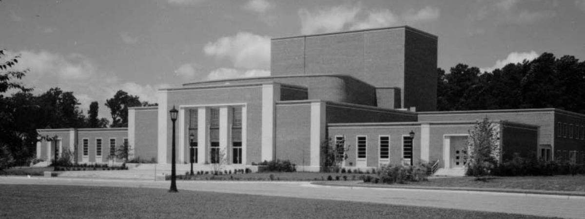 Black and white rendering of Phi Beta Kappa Hall