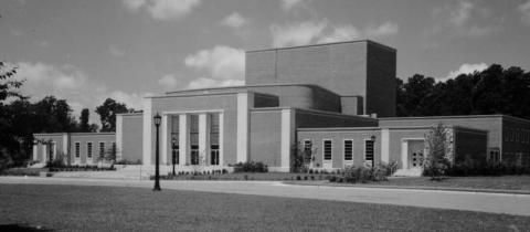 Black and white rendering of Phi Beta Kappa Hall
