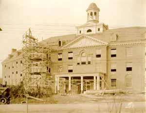 Barrett Hall under construction, 1927