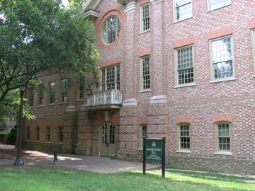 Front facade of the McGlothlin building, a three story brick building